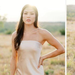 Revelry Bridesmaid Dress-Leo Satin Dress, Champagne